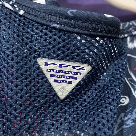 Columbia PFG Large Navy, Red and white patriotic print sleeveless dress - Picture 6 of 8